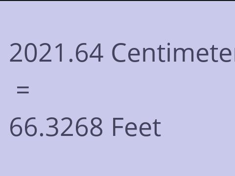 2021.64 CM TO FEET