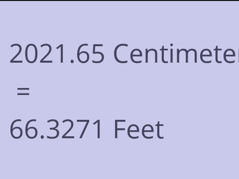 2021.65 CM TO FEET