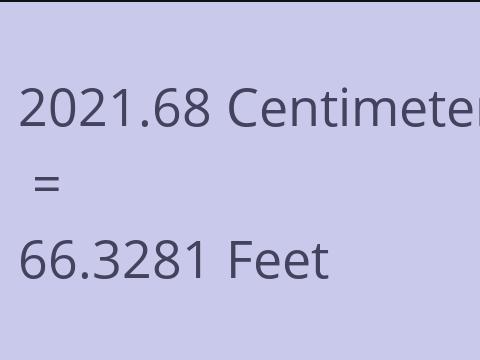2021.68 CM TO FEET