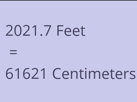 2021.7 FEET TO CM