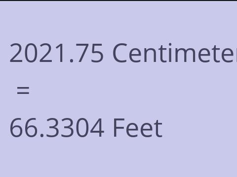 2021.75 CM TO FEET