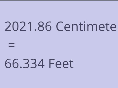 2021.86 CM TO FEET