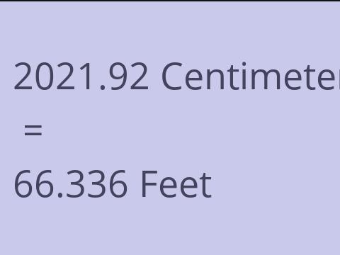 2021.92 CM TO FEET