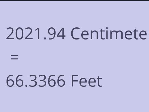 2021.94 CM TO FEET