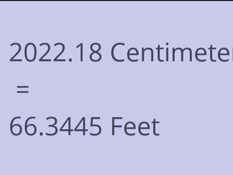 2022.18 CM TO FEET