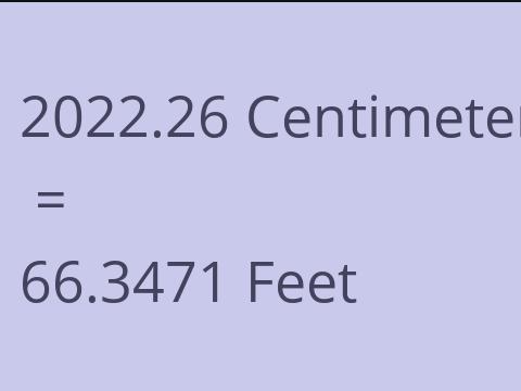 2022.26 CM TO FEET