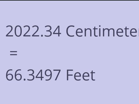 2022.34 CM TO FEET