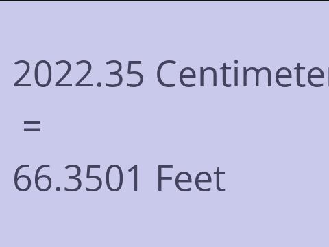 2022.35 CM TO FEET