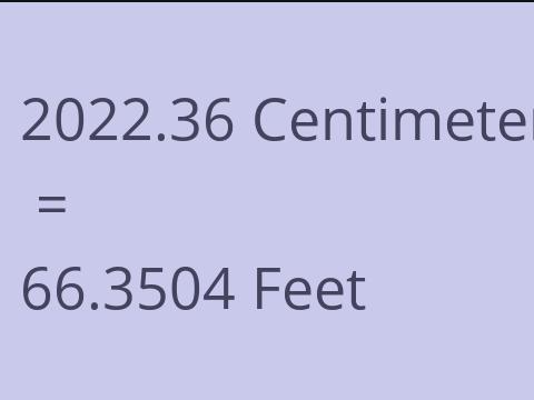 2022.36 CM TO FEET