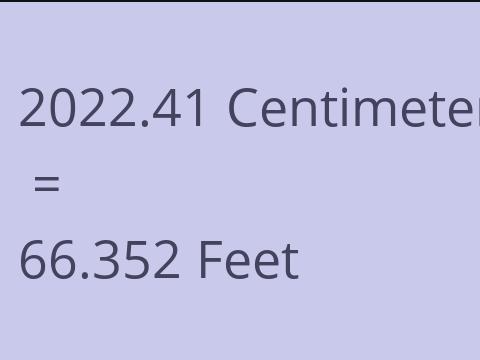 2022.41 CM TO FEET