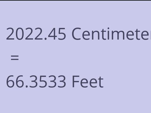 2022.45 CM TO FEET