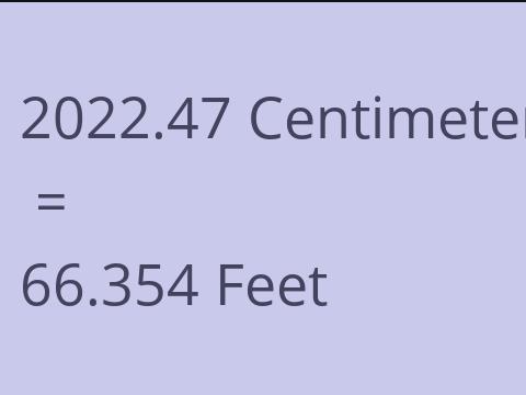 2022.47 CM TO FEET