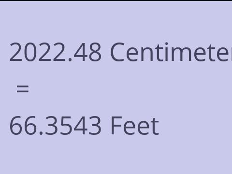 2022.48 CM TO FEET