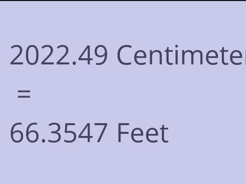 2022.49 CM TO FEET