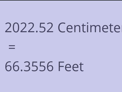 2022.52 CM TO FEET