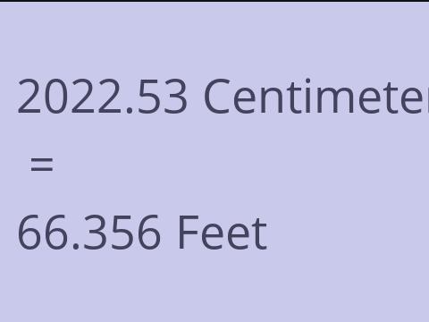 2022.53 CM TO FEET