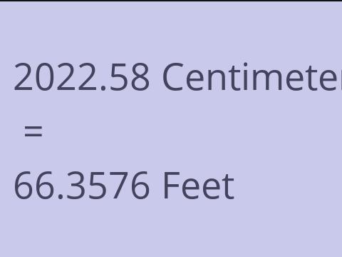 2022.58 CM TO FEET
