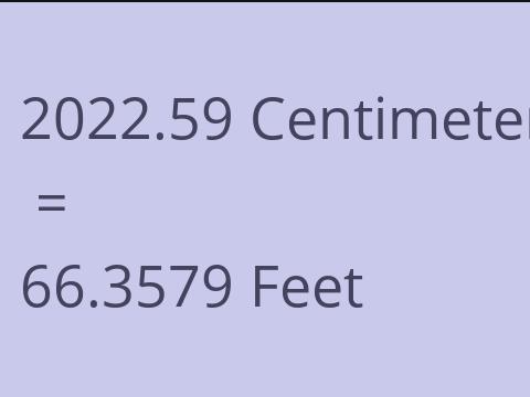 2022.59 CM TO FEET