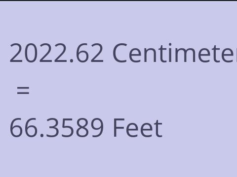 2022.62 CM TO FEET