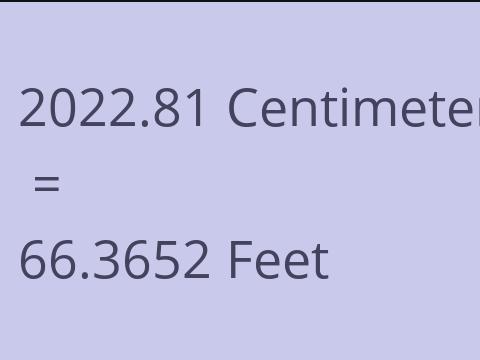 2022.81 CM TO FEET