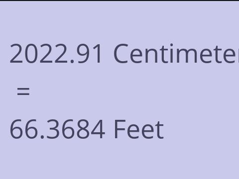 2022.91 CM TO FEET