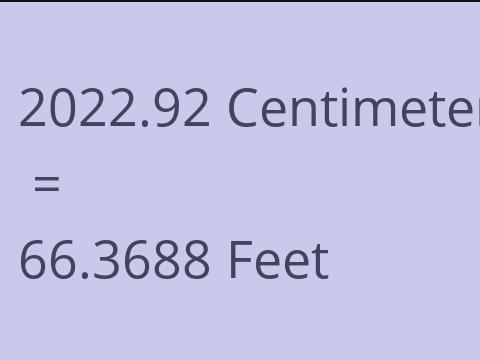 2022.92 CM TO FEET