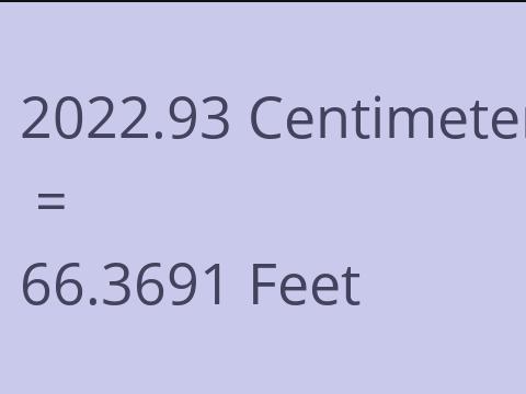 2022.93 CM TO FEET