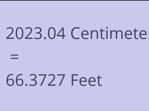 2023.04 CM TO FEET