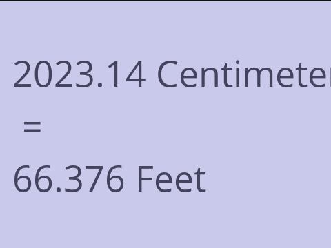 2023.14 CM TO FEET