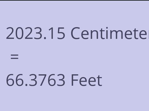 2023.15 CM TO FEET