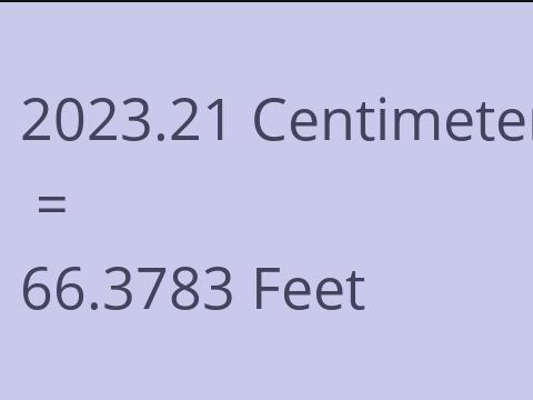 2023.21 CM TO FEET