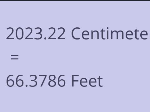 2023.22 CM TO FEET