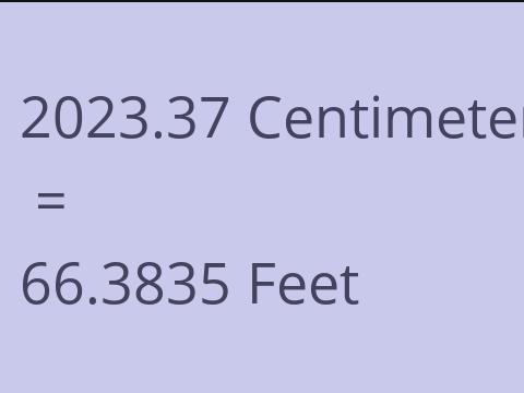 2023.37 CM TO FEET