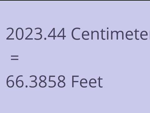 2023.44 CM TO FEET