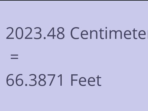 2023.48 CM TO FEET