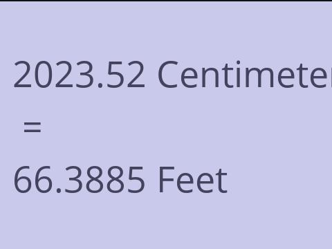 2023.52 CM TO FEET