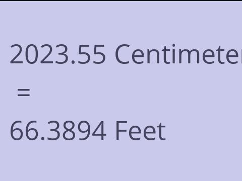 2023.55 CM TO FEET