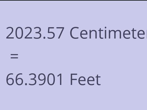 2023.57 CM TO FEET