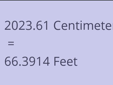 2023.61 CM TO FEET