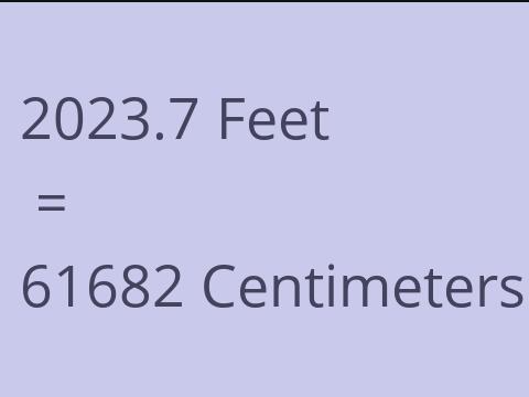 2023.7 FEET TO CM