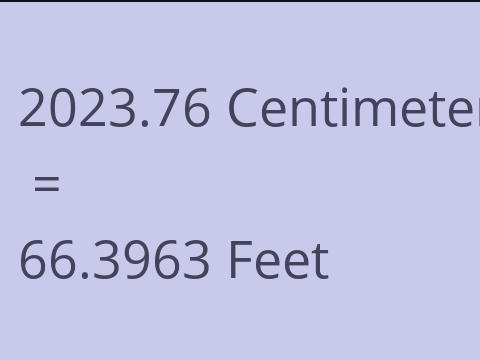2023.76 CM TO FEET