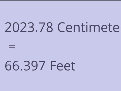 2023.78 CM TO FEET