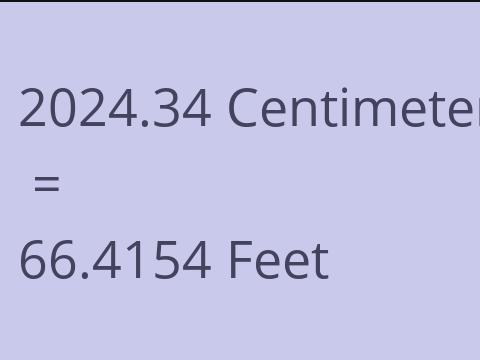 2024.34 CM TO FEET