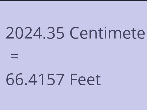 2024.35 CM TO FEET