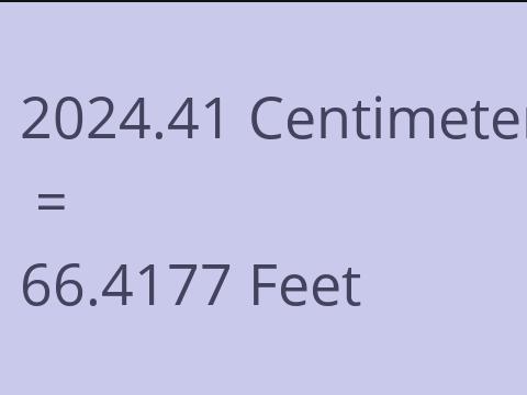 2024.41 CM TO FEET