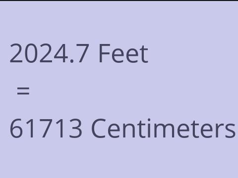 2024.7 FEET TO CM