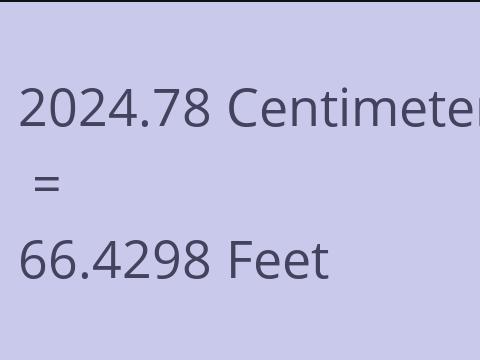 2024.78 CM TO FEET