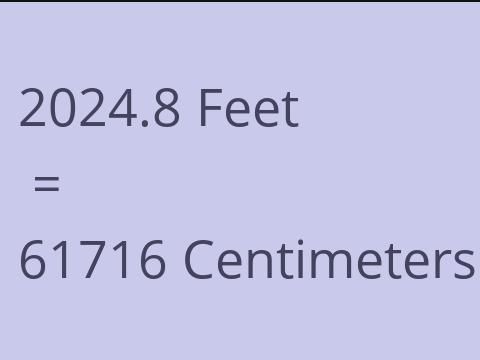 2024.8 FEET TO CM