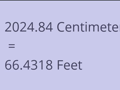 2024.84 CM TO FEET