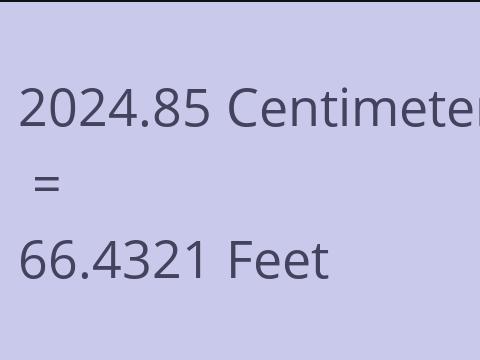 2024.85 CM TO FEET